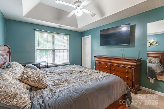 7206 Stoney Place Ct, Charlotte, NC 28262 - bedroom with carpet, baseboards, and a ceiling fan