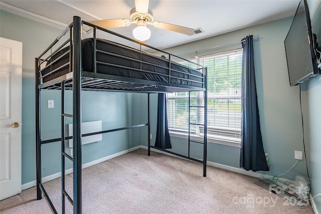 7206 Stoney Place Ct, Charlotte, NC 28262 - unfurnished bedroom featuring carpet flooring, baseboards, and a ceiling fan