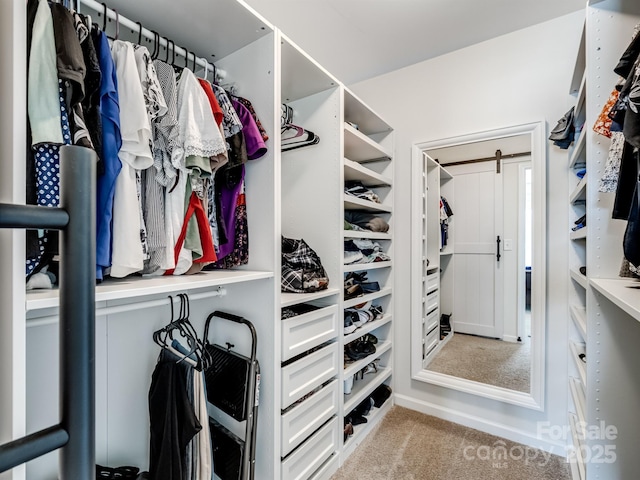 3306 Yarmouth Ln, Gastonia, NC 28056 - spacious closet with carpet and a barn door
