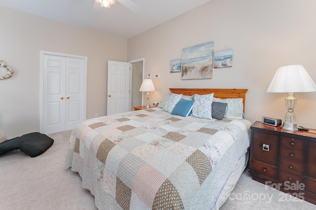 10322 Stoneykirk Ln, Charlotte, NC 28269 - bedroom featuring carpet flooring, a closet, and a ceiling fan