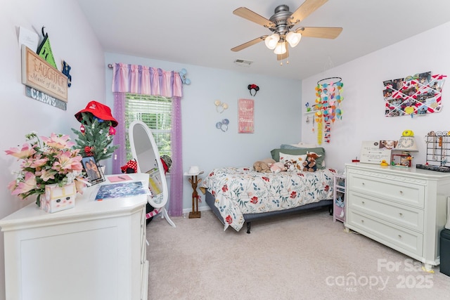 10322 Stoneykirk Ln, Charlotte, NC 28269 - bedroom featuring light carpet and a ceiling fan