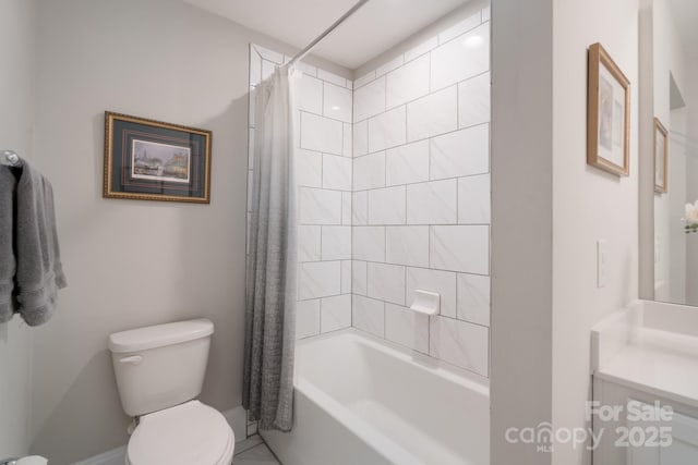 148 Adelaide Way, Rock Hill, SC 29732 - full bath with toilet, shower / bath combination with curtain, vanity, and baseboards