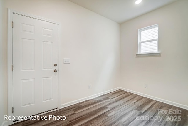 2233 Tabor Rd Unit 586, Sherrills Ford, NC 28673 - empty room with dark wood-style floors, baseboards, and recessed lighting