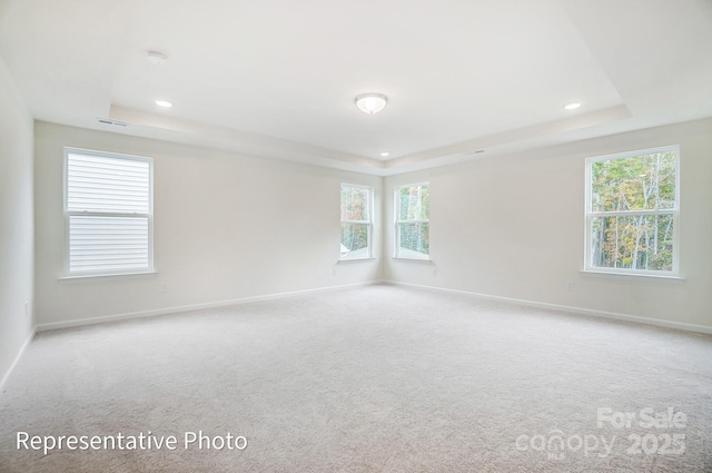 2233 Tabor Rd Unit 586, Sherrills Ford, NC 28673 - carpeted empty room with a raised ceiling, baseboards, recessed lighting, and a smoke detector