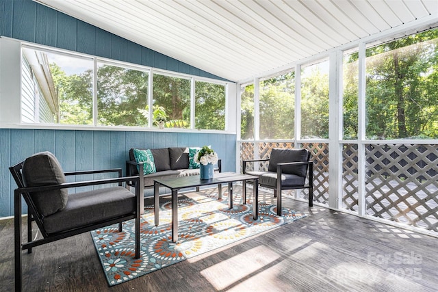 875 Marys Grove Rd, Cherryville, NC 28021 - sunroom featuring vaulted ceiling and an outdoor hangout area