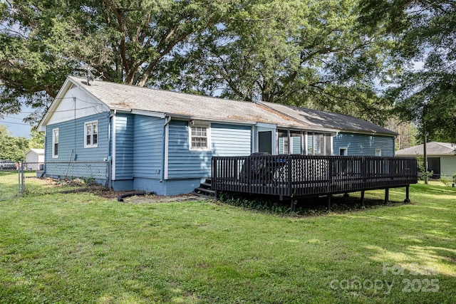 875 Marys Grove Rd, Cherryville, NC 28021 - rear view of house featuring a wooden deck