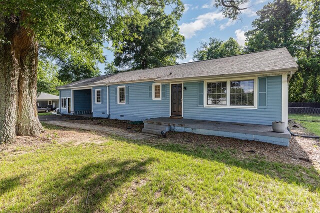 875 Marys Grove Rd, Cherryville, NC 28021 - ranch-style home featuring crawl space and a shingled roof