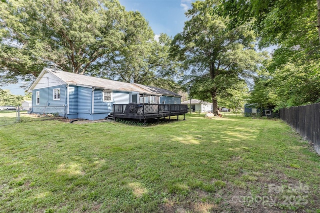 875 Marys Grove Rd, Cherryville, NC 28021 - fenced backyard featuring a deck