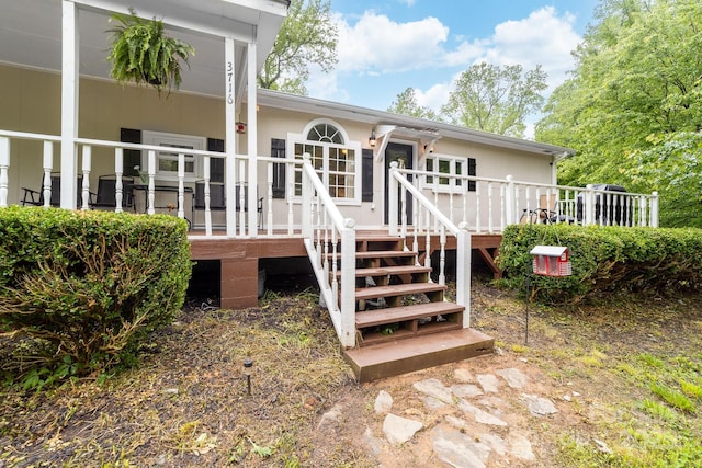 3716 Hamilton Dr, Gastonia, NC 28052 - back of property featuring a wooden deck