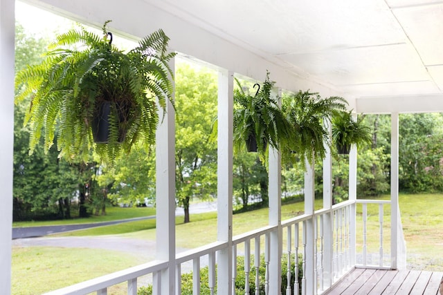 3716 Hamilton Dr, Gastonia, NC 28052 - wooden deck featuring covered porch and a lawn