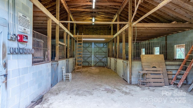 view of horse barn