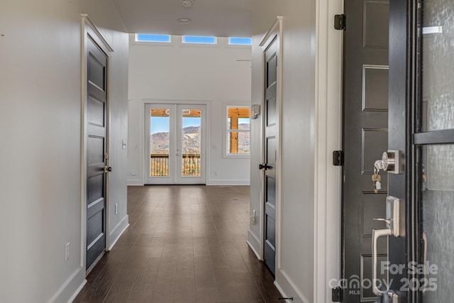 203 Boleyn Dr, Black Mountain, NC 28711 - hallway featuring french doors and baseboards