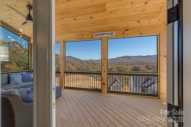 203 Boleyn Dr, Black Mountain, NC 28711 - deck with a mountain view and an outdoor hangout area
