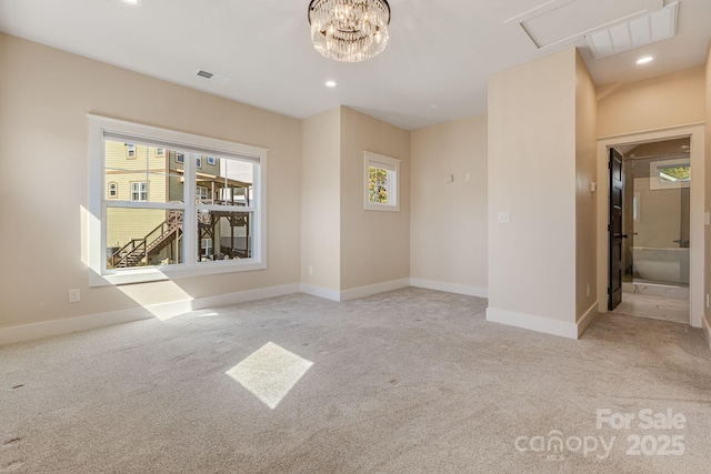 203 Boleyn Dr, Black Mountain, NC 28711 - spare room featuring plenty of natural light, carpet flooring, baseboards, and recessed lighting