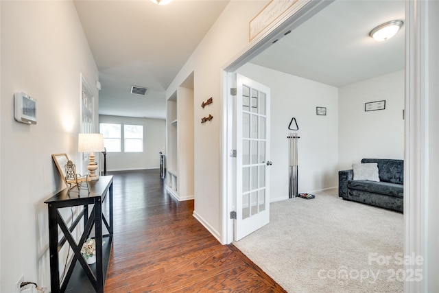 1553 Arcadia Bluff Dr, York, SC 29745 - hall with dark wood finished floors and baseboards