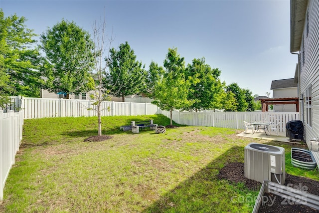 1553 Arcadia Bluff Dr, York, SC 29745 - view of yard featuring cooling unit and a patio
