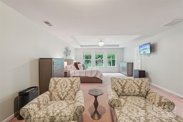 5812 Dinsmore Ln, Belmont, NC 28012 - living area featuring carpet flooring, a raised ceiling, and baseboards