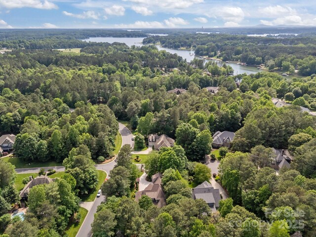 104 Golden Bell Ct, Mooresville, NC 28117 - drone / aerial view of a nearby body of water and a forest