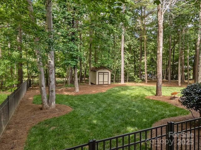 104 Golden Bell Ct, Mooresville, NC 28117 - view of yard with a storage shed and an outdoor structure