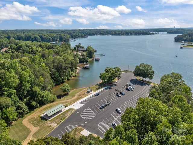 104 Golden Bell Ct, Mooresville, NC 28117 - drone / aerial view of a large body of water and a heavily wooded area