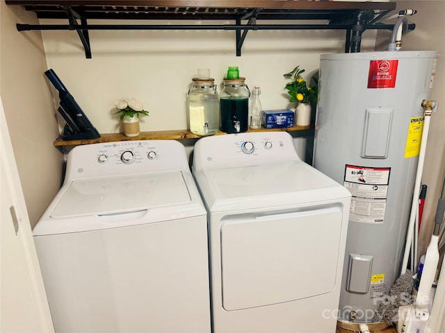 312 Shady Ln, Lincolnton, NC 28092 - laundry area with electric water heater and independent washer and dryer