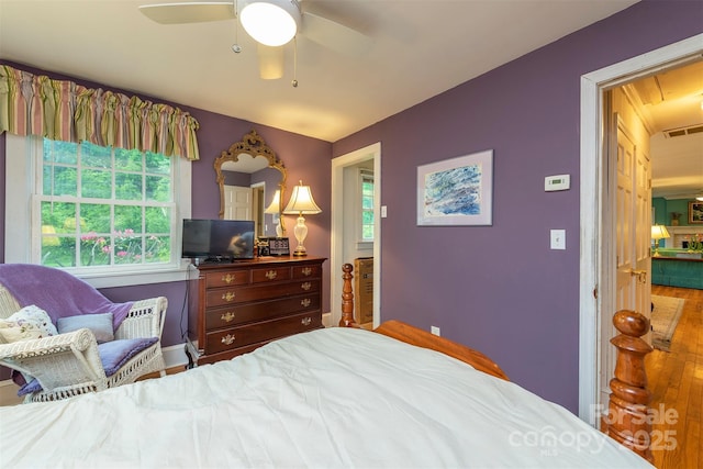 212 Vance Ave, Black Mountain, NC 28711 - bedroom with baseboards and a ceiling fan