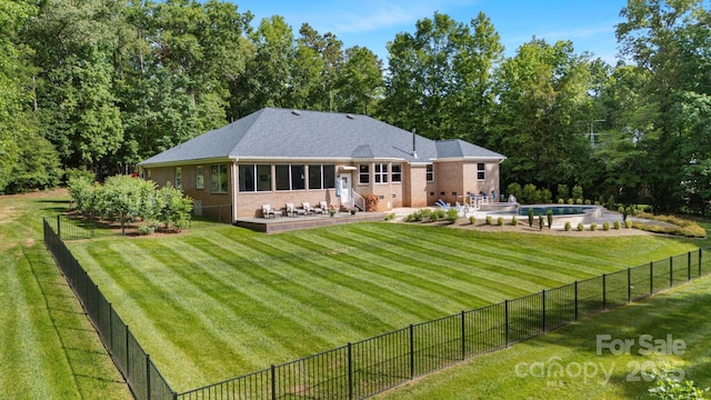 408 Emerald Bay Dr, Salisbury, NC 28146 - back of house with a patio area and brick siding