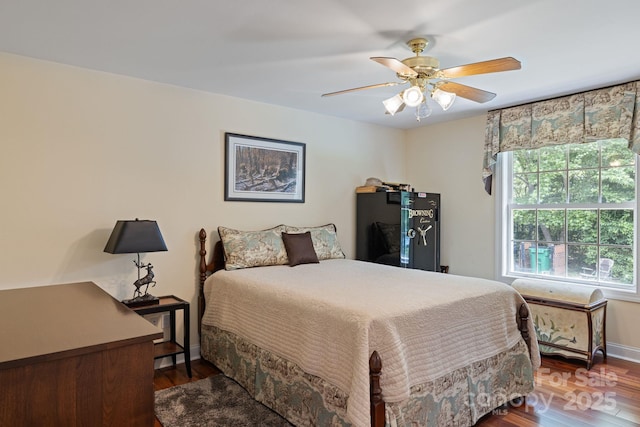 408 Emerald Bay Dr, Salisbury, NC 28146 - bedroom featuring wood finished floors and ceiling fan