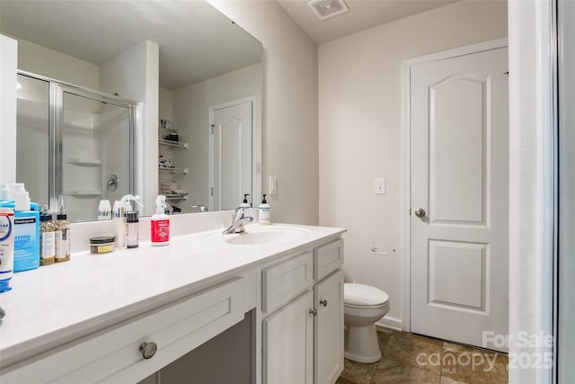 2009 Talbert Ct, Charlotte, NC 28214 - bathroom with a stall shower, vanity, and toilet
