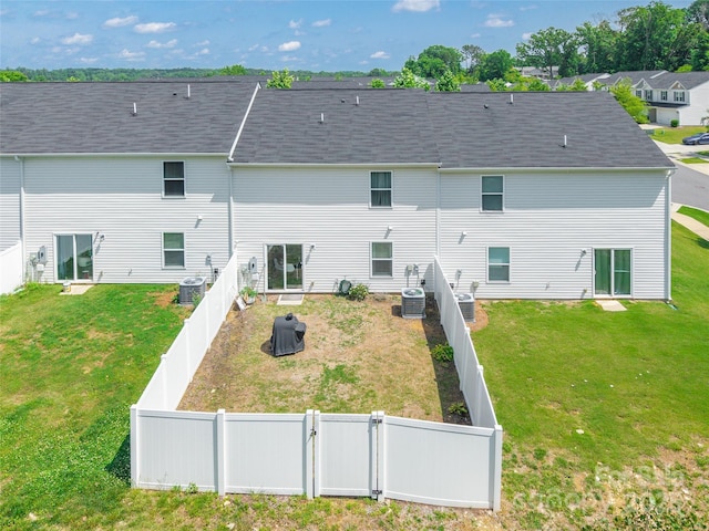 2009 Talbert Ct, Charlotte, NC 28214 - rear view of house with central AC unit and a gate