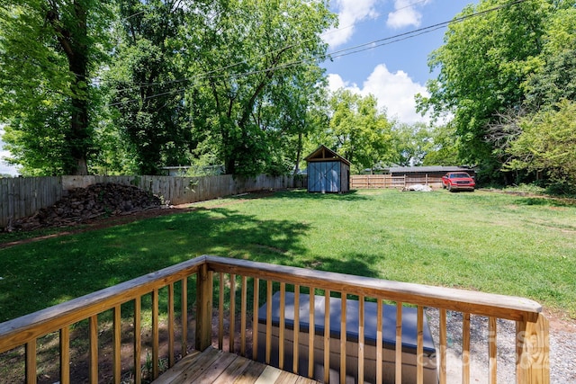 118 Sunset Dr, Clover, SC 29710 - deck featuring a shed and an outbuilding