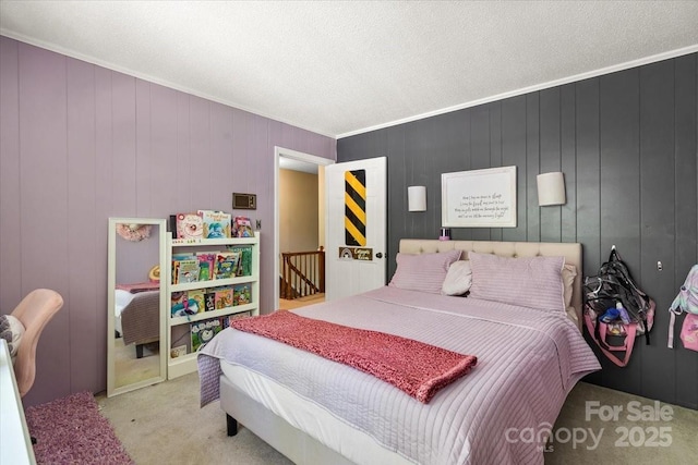 2701 Castes Dr, Pfafftown, NC 27040 - carpeted bedroom with a textured ceiling
