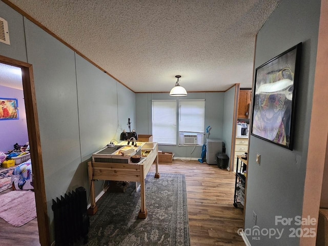 616/620 Pole Miller Ext, Brevard, NC 28712 - office featuring wood finished floors, crown molding, and a textured ceiling
