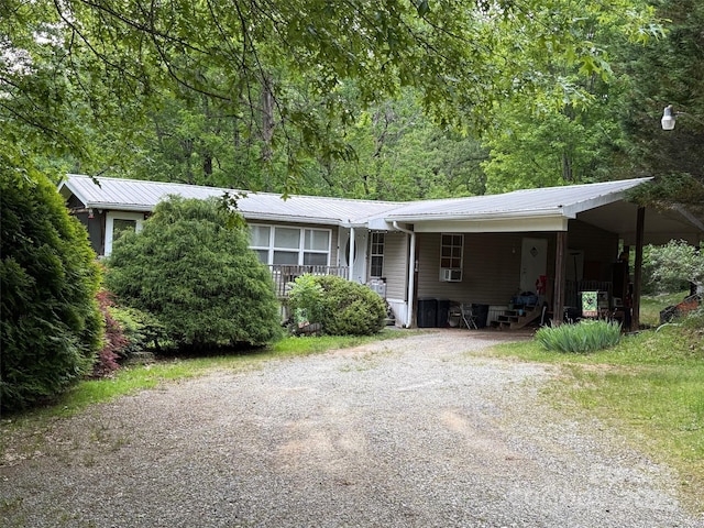 616/620 Pole Miller Ext, Brevard, NC 28712 - view of front of home with driveway, metal roof, and cooling unit