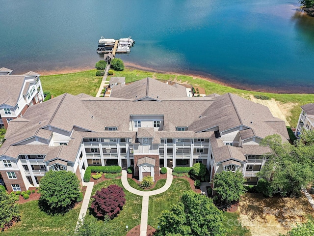 view of subject property featuring a nearby body of water