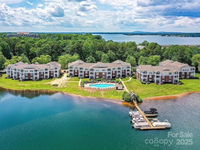 bird's eye view of a large body of water