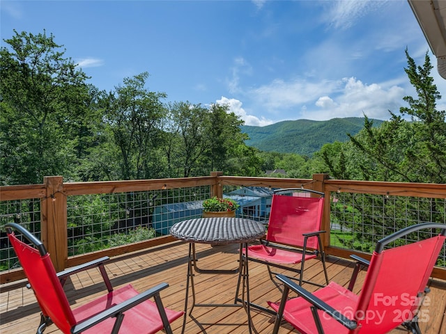 143 Mountain Crest Rd, Swannanoa, NC 28778 - deck featuring a mountain view