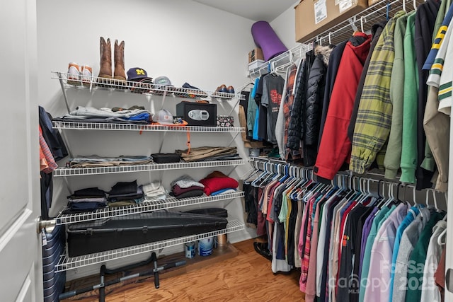1230 Long Creek Ln, Salisbury, NC 28146 - walk in closet with wood finished floors