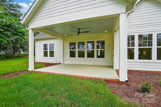 9311 Simpson Rd, Waxhaw, NC 28173 - view of patio / terrace with ceiling fan