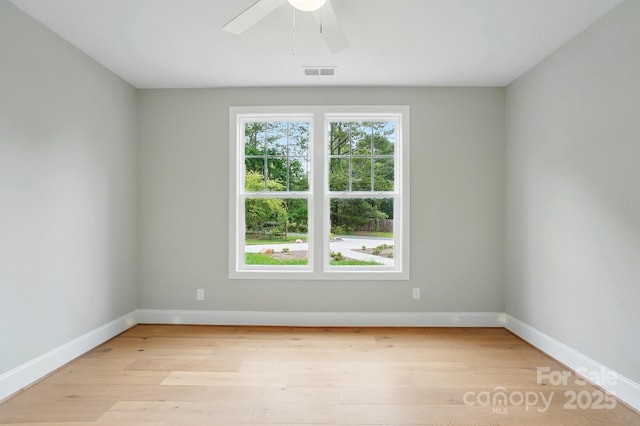 9315 Simpson Rd, Waxhaw, NC 28173 - empty room with baseboards, light wood finished floors, and ceiling fan