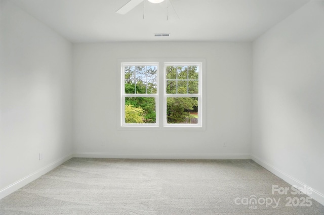9315 Simpson Rd, Waxhaw, NC 28173 - empty room featuring baseboards, light colored carpet, and ceiling fan