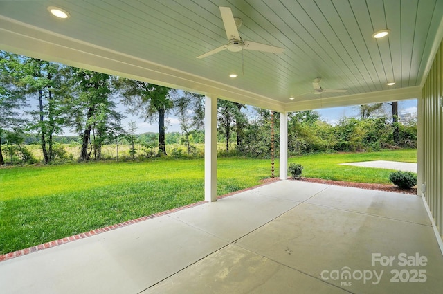 9315 Simpson Rd, Waxhaw, NC 28173 - view of patio / terrace with a ceiling fan