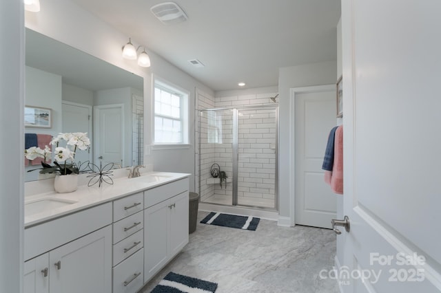 4045 Port Richmond Ave Unit 10, Gastonia, NC 28056 - full bathroom with a stall shower and double vanity