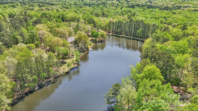 334 Lakeview Cir, Lugoff, SC 29078 - bird's eye view of a heavily wooded area and a nearby body of water