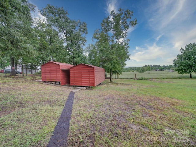 1155 Hasty Rd, Peachland, NC 28133 - view of grassy yard with an outdoor structure
