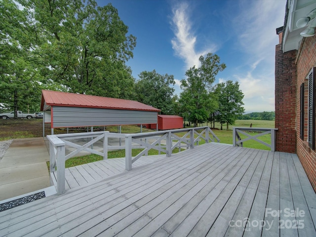 1155 Hasty Rd, Peachland, NC 28133 - wooden terrace featuring a lawn