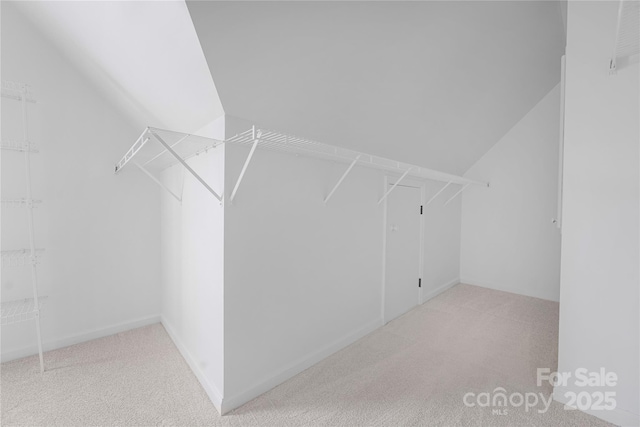 6504 Sybil Ct, Indian Trail, NC 28079 - spacious closet with carpet floors and vaulted ceiling