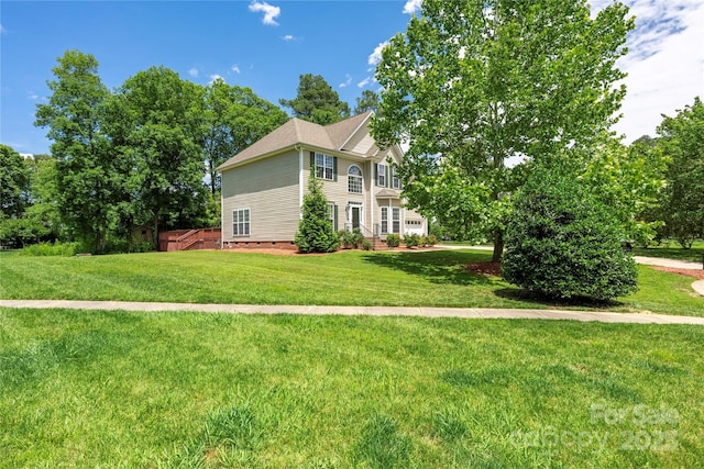 6504 Sybil Ct, Indian Trail, NC 28079 - view of front of property with crawl space and a front lawn