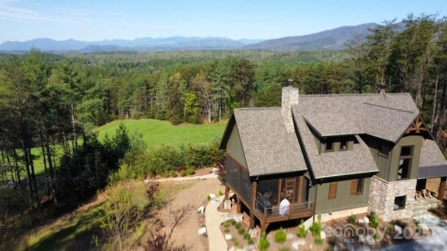 2775 Campbells Trce, Nebo, NC 28761 - view of subject property with a heavily wooded area and mountains