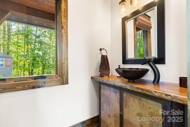 2775 Campbells Trce, Nebo, NC 28761 - bathroom featuring vanity and plenty of natural light